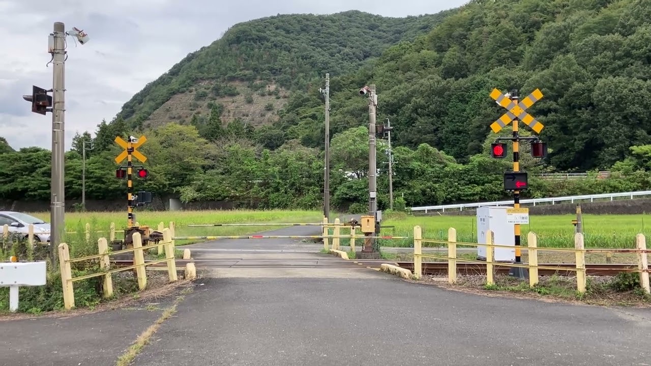 樽見鉄道の踏切（織部ー木知原）岐阜県