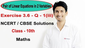 Exercise 3.6 - Question 1(iii) - NCERT/CBSE Solutions for Class 10th Maths || Truemaths