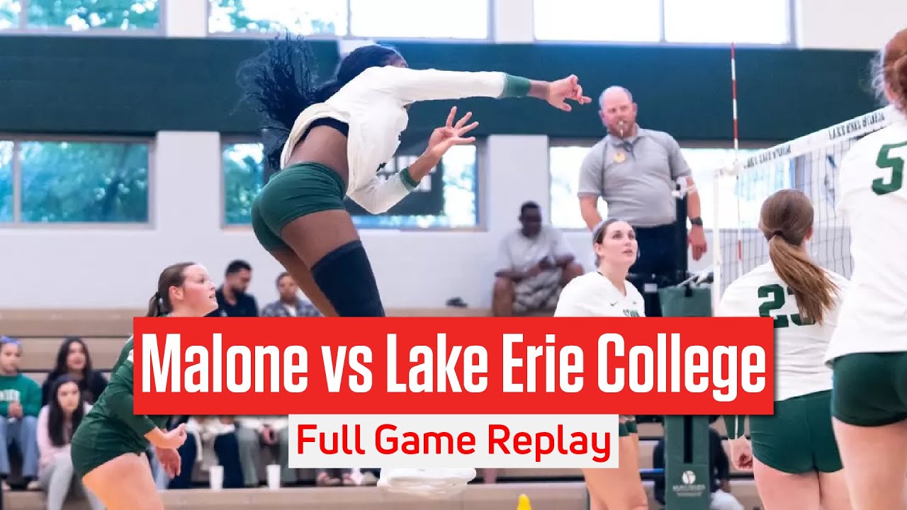 Malone vs Lake Erie College Women's Volleyball Full Game Reply | GMAC Volleyball