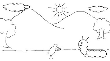 Animation video A bird vs A Worm Funny