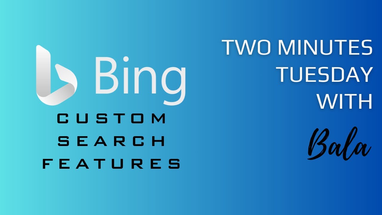 Bing Custom Search Features