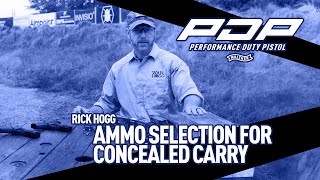 Ammo Selection for Concealed Carry - Ball vs Hollow Point? Walther PDP It's Your Duty Tactical Tip