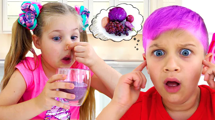 Diana and Roma Learn Colors with Yummy Fruits and ...