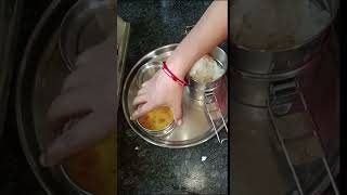 Aahocha tiffin la aaj bhaji chapathi varan bhat food ytshorts recipe