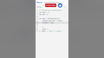 setInterval and clearInterval in Javascript #programmerd #shorts