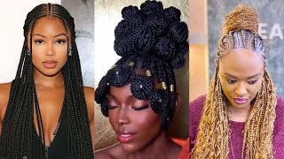 2024 Latest Braiding Hairstyles 🥰🦋🔥/ Viral Cornrows Compilation For African Ladies