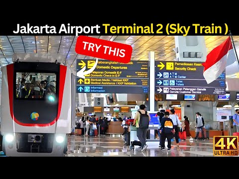 Jakarta Soekarno Hatta Airport 🇮🇩 - 4K ❗Terminal 2 Arrival Guide❗Immigration, Baggage & Sky train