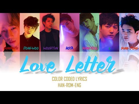 INFINITE-LOVE LETTER COLOR-CODED LYRICS HAN-ROM-ENG