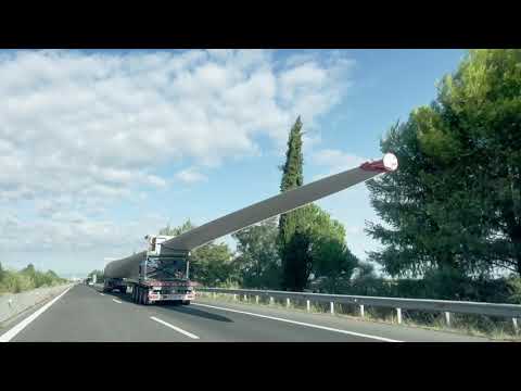 Διελεύσεις υπερμεγεθών / υπέρβαρων οχημάτων μεταφοράς ανεμογεννητριών στον Αυτοκινητόδρομο Αιγαίου