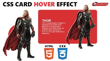 CSS Responsive Card Hover Effects | THOR Card UI Design