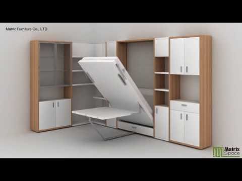 Matrix Space Wall Bed Murphy Bed Space Saving Furniture Collection 2016