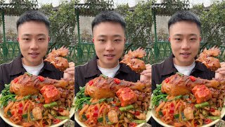 Download Lagu Yummy #205 Eat Meat 🍖🥓🫑🌶️🦑🍲, chicken 🍗🍗, Shrimp 🦐🦐.. #mukbang #eatingshow #food #delicious MP3