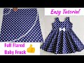 Full Flared Baby Frock Cutting and stitching | Umbrella Cut Baby Frock Cutting and stitching