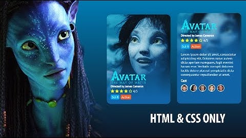 Avatar | Movie Card UI Design in Html & CSS with Cool Hover Effects