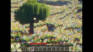 Minecraft Just Flowers And A Tree