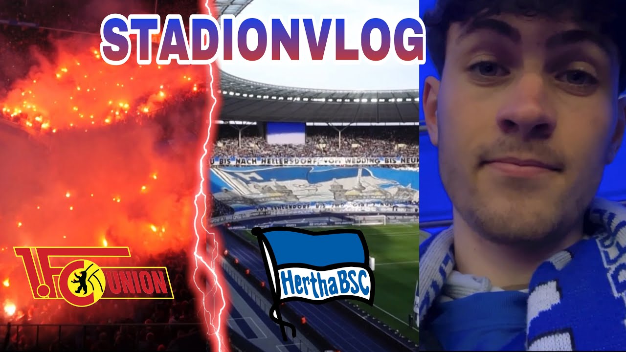 BERLIN DERBY! CHOREO, PYRO UND FANS! HERTHA BSC - UNION BERLIN STADIONVLOG⎮ NINS