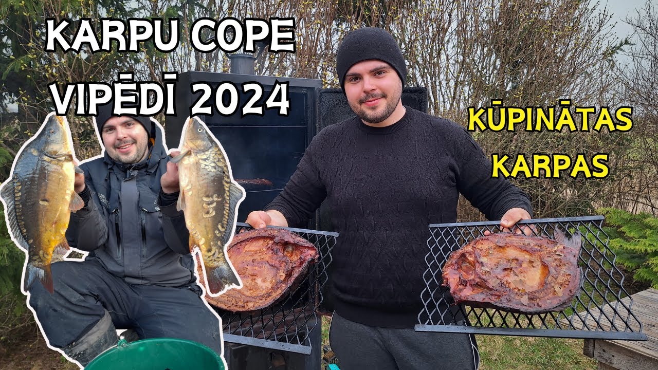 Ļoti veiksmīga karpu sezonas atklāšana Vipēdī! Kūpinām noķertās karpas ...