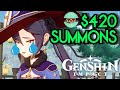 $420 Summons on Base Banner & Weapon Banner | Are pulls Location Seeded? Genshin Impact