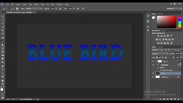 Blue bird Typography photoshop tutorial
