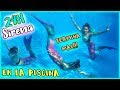 24 HORAS en la PISCINA SIENDO SIRENA!! Paso un DÍA ENTERO en la ALBERCA y PASA ESTO... TERMINA MAL!!