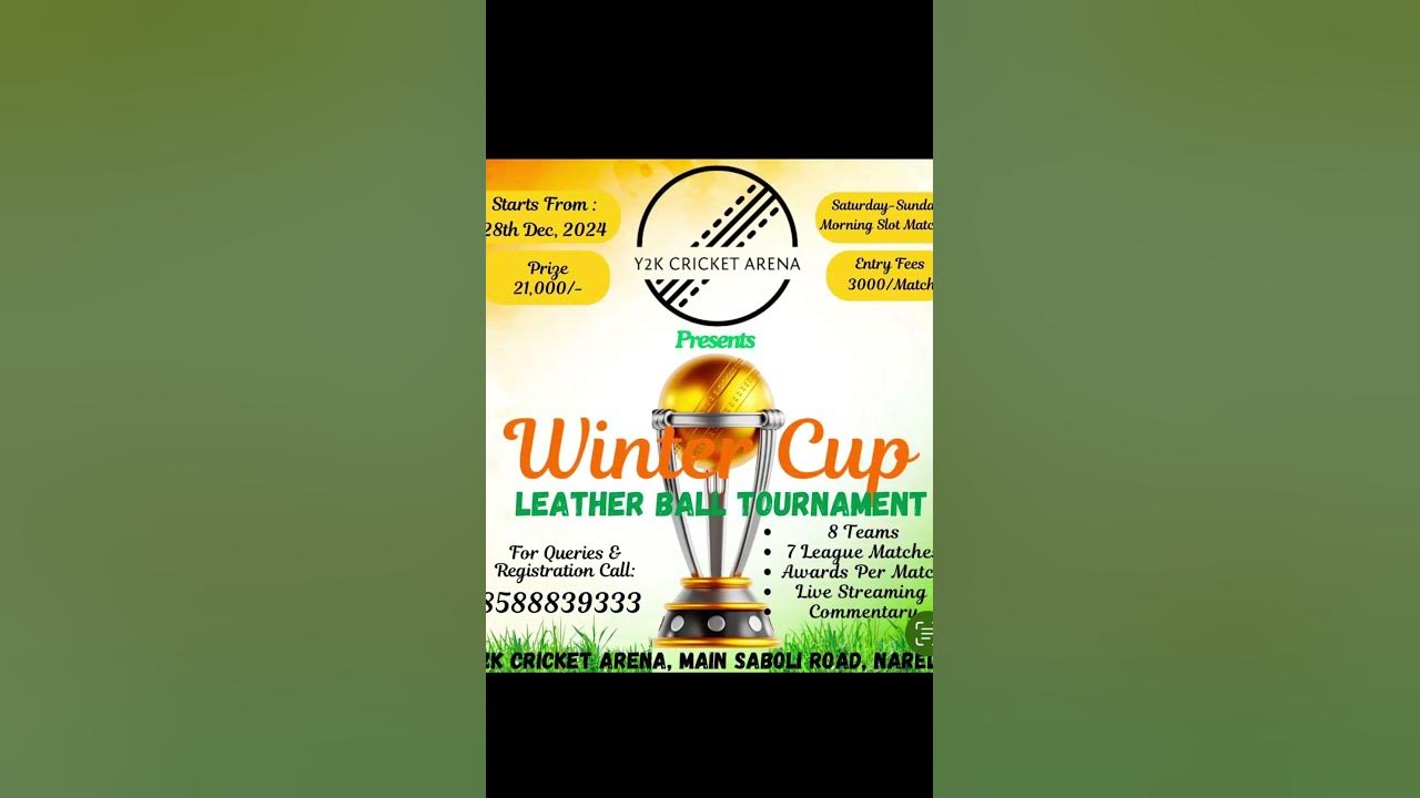 Winter Cup from 28th dec, 2024. call 8588839333 YouTube