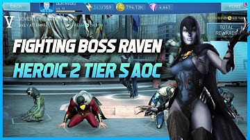 Injustice 2 Mobile | Fighting Boss Raven | Advent Of Chaos | Heroic 2 Tier 5