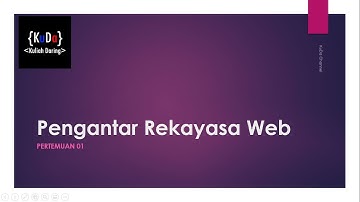 Perkuliahan Online Pengantar Rekayasa Web T.01