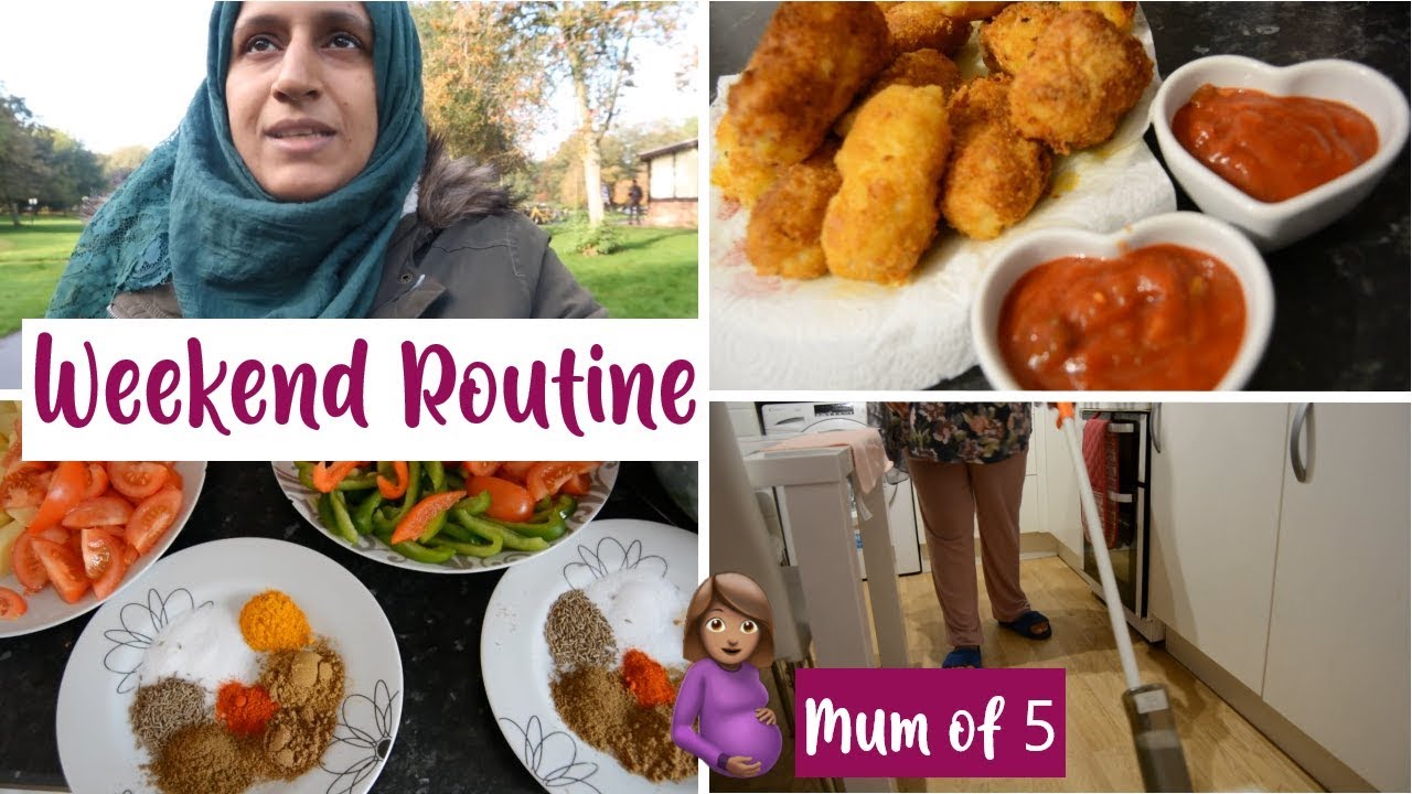 Weekend Routine of a (Heavily) Pregnant Mum of Five | Weekly Meal Prep, Family Time, Chores | Shamsa