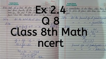 Ex 2.4, Q 8, Chapter 2- Linear Equations In One Variable, Class 8th Math, NCERT