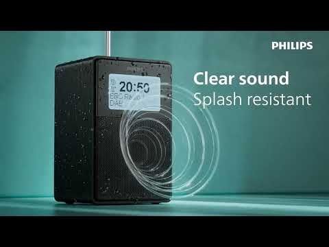 Miniatura del video del prodotto PHILIPS - Radiosveglia impermeabile TAR5100/10-Black