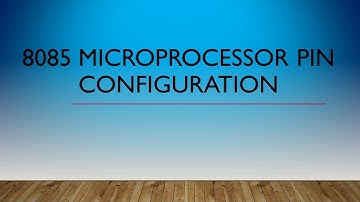 8085 Microprocessor Pin Configuration || Microprocessor | University of Calicut