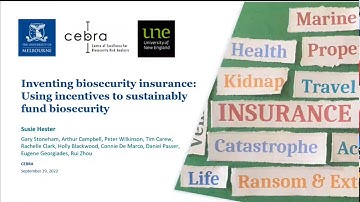 CEBRAnar #9: Inventing biosecurity insurance: Using incentives to sustainably fund biosecurity