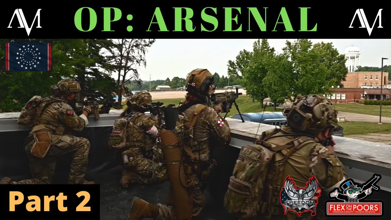 1100 Player Airsoft Game, American Milsim Arsenal, Holding the School