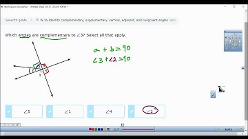 7.G.2.5 Identify complementary, supplementary, vertical, adjacent, and congruent angles HKG #2