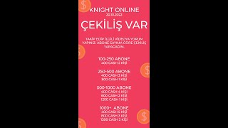 Knight Online Çekiliş Var Cash Dağıtıyorum