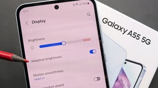 adaptive brightness on samsung galaxy a55 5g / a35 5g ( how to turn on/off)