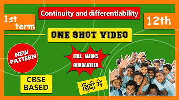continuity and differentiability chapter 5   CBSE  new pattern 2021   class 12 mcq / case study .