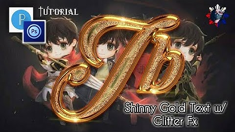 HOW TO CREATE SHINNY GOLD TEXT w/ GLITTER FX  Using Android
