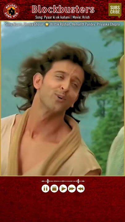 Hrithik Roshan, Priyanka Chopra hits | Pyar ki ek kahani 🎬 Krish🎙Sonu Nigam, Shreya Ghosal
