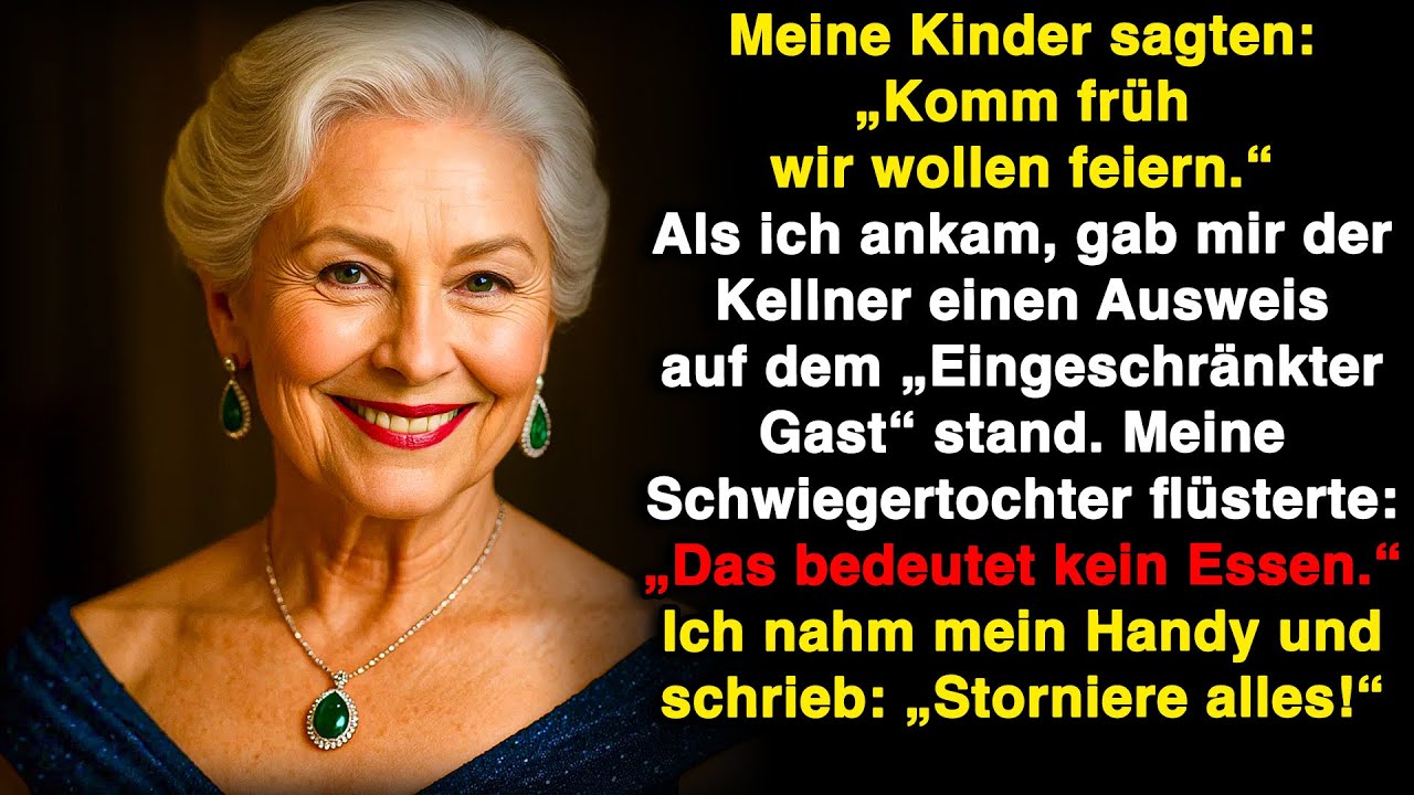Meine Kinder sagten: „Komm früh, wir wollen mit dir feiern.“ Aber als ich ankam…