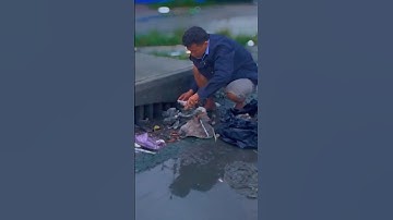 Abandon culverts drain clogged by  Trash #shorts  #saveriver #cleaning