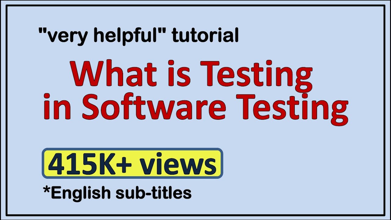 software testing introduction what is it why test youtube