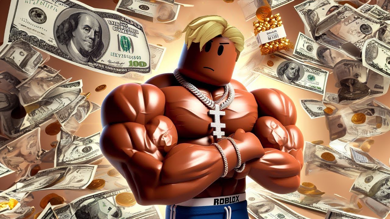 فيلم روبلوكس : ماب البيوت ولكن تقدر تشترى القوة بالدولارات 💵💲🤑 ( ميجو فقير ضعيف 💔😭 )