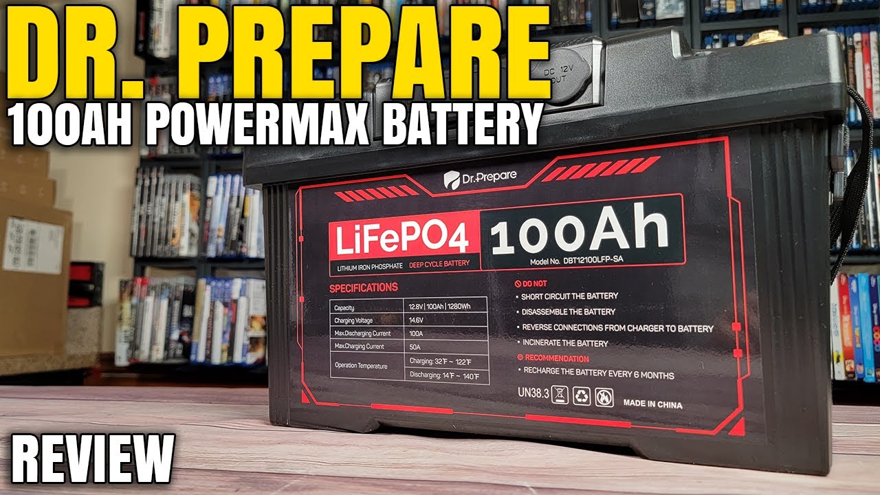 A Battery + Power Station Combo!  Dr. Prepare 100Ah LiFePo4 Battery Review  