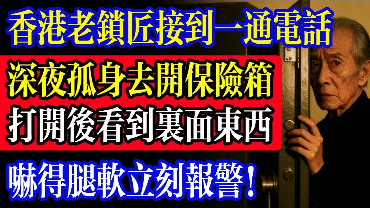 香港老鎖匠深夜接到一通來電，孤身前往開啟保險箱。孰料箱門一開，裏面的東西讓他嚇得雙腿發軟，連忙撥通電話報警！