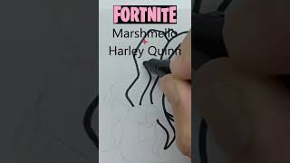 How to Draw Fortnite skins mix #Shorts｜Marshmello＋Harley Quinn skin Drawing