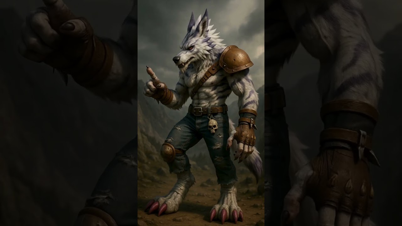 WereGarurumon Digimon 3D 🐺✨ 