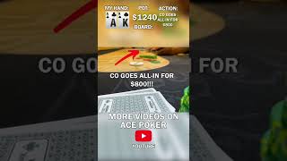 ALL-IN with Ace King for $1600! 🤯 #poker #pokervlog