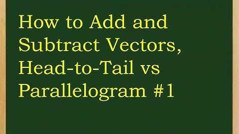 Vector addition and subtraction, head-to-tail vs parallelogram method #1