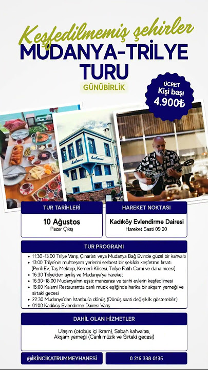 10 Ağustos 2025 Pazar  Mudanya Trilye Turu  #seyahat #sunday #mudanya #trilye #livemusic #gezi